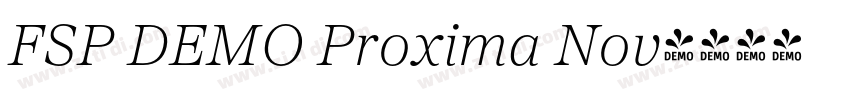 FSP DEMO Proxima Nov字体转换